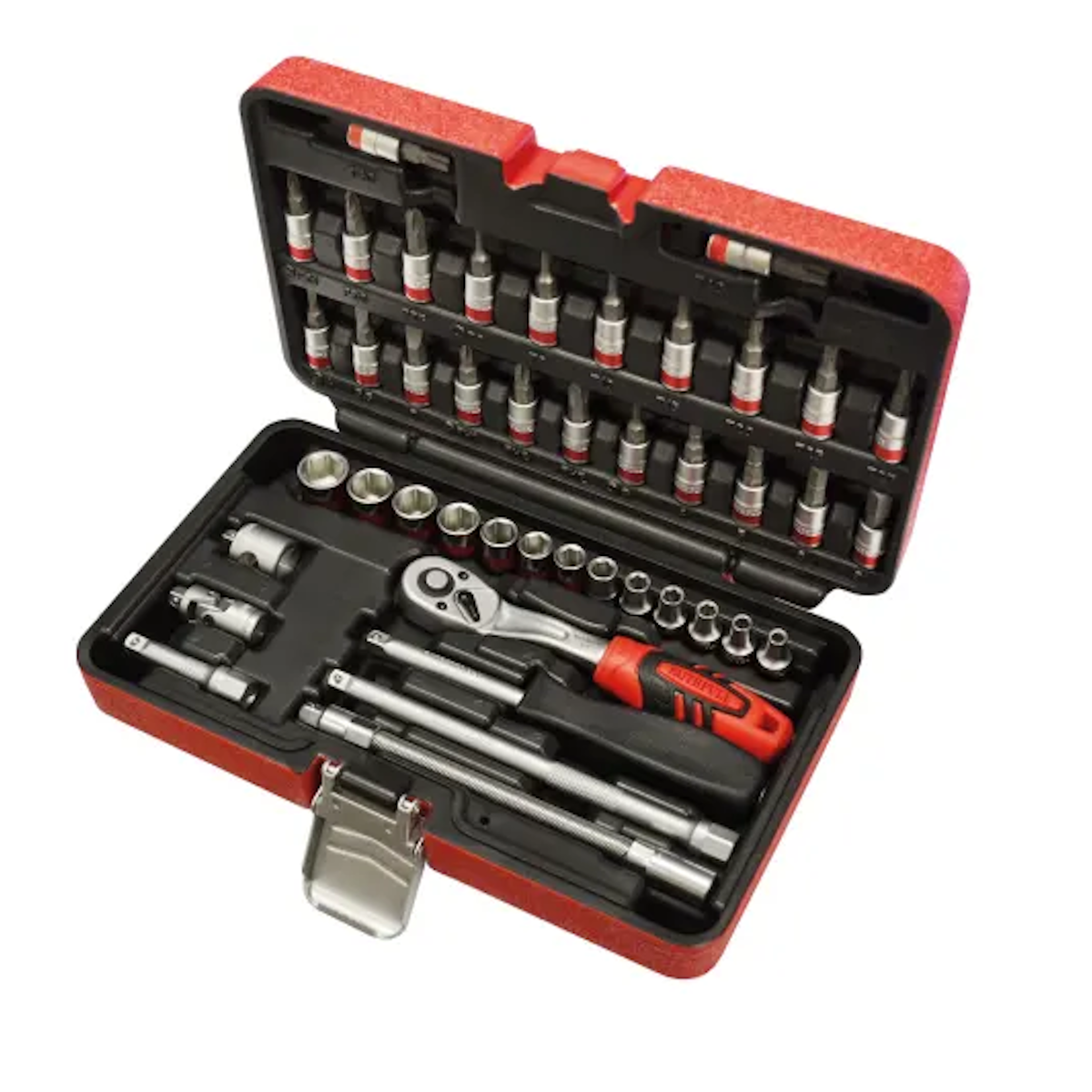 Faithfull Socket Set of 43 Metric 1/4in Square Drive Hydraulic Megastore