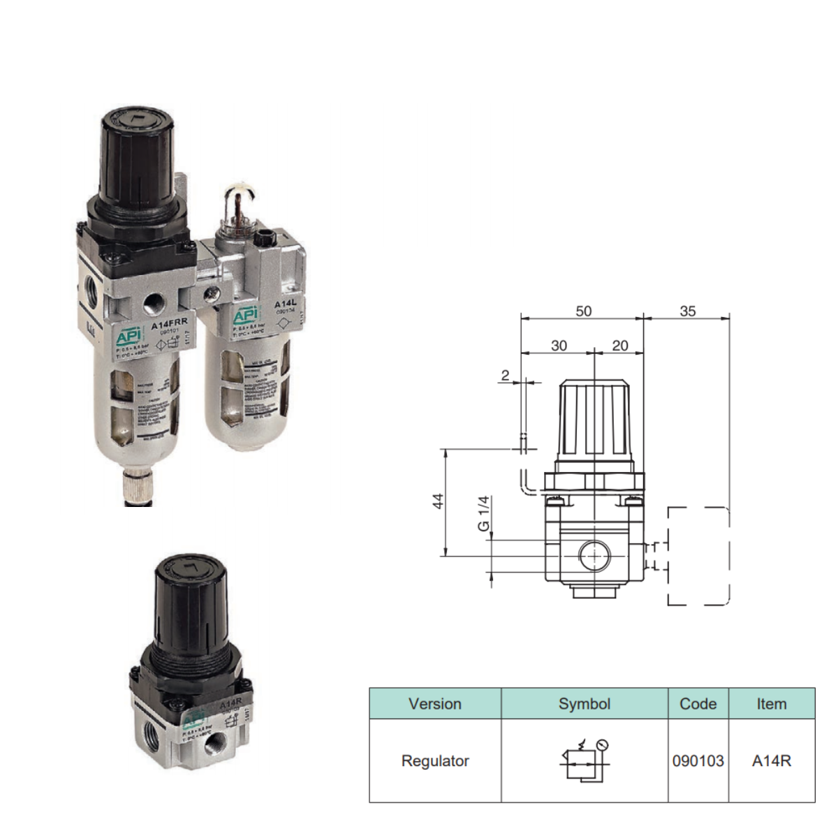 Pressure Regulator 1/4" Hydraulic Megastore Pneumatic Components
