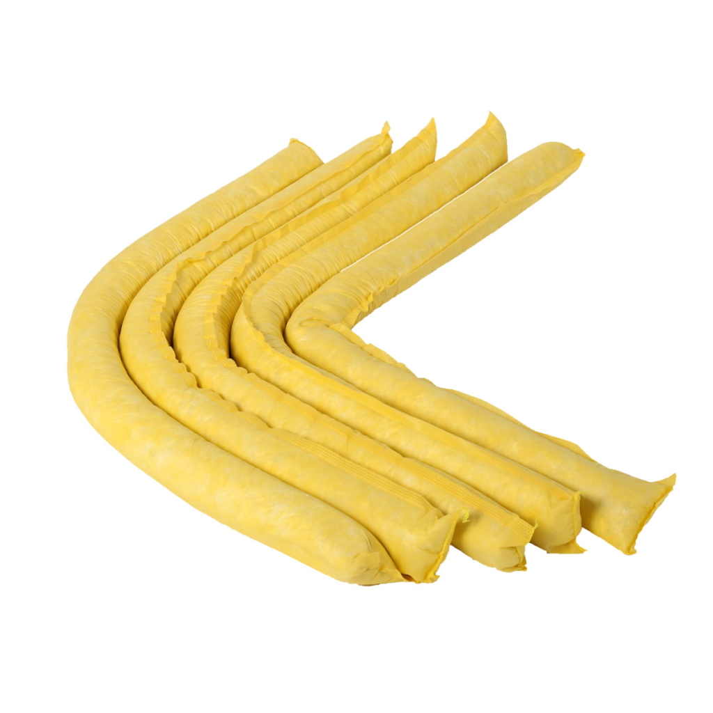8CM X 1.2M CHEMICAL ABSORBENT SPILL SOCKS - ABORBS 80L - BOXED