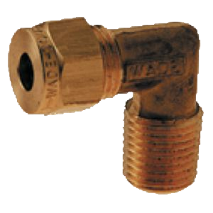 Imperial Brass Stud Elbow With BSPT Male Thread