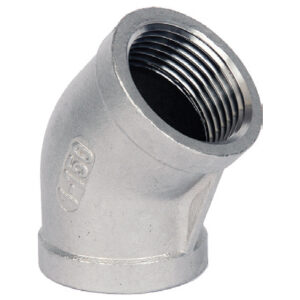 Stainless Steel Flat Union Elbow - PTFE Seat - Male x Female