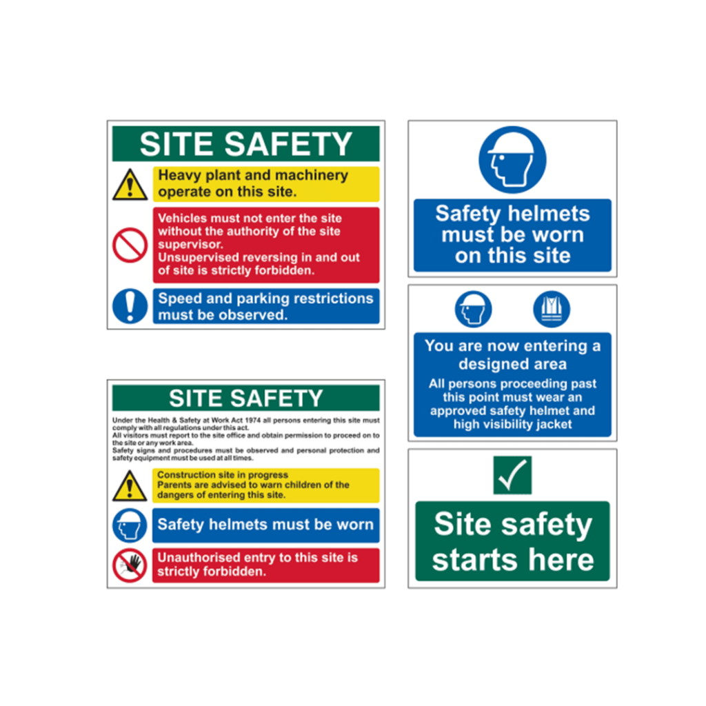 SCAN SIGN CONSTRUCTION SITE PACK 5PC | SCA13974