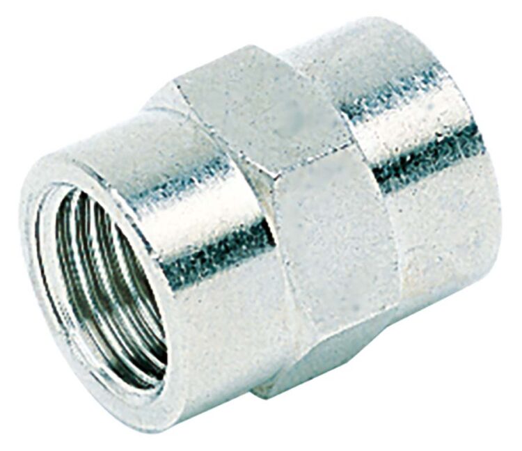 1/8" BSP FEMALE THREAD BRASS EQUAL PLATED CONNECTOR