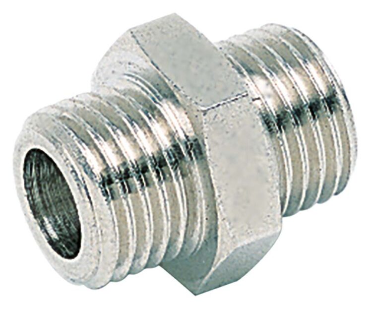 3/4" BSP MALE THREAD BRASS EQUAL PLATED CONNECTOR