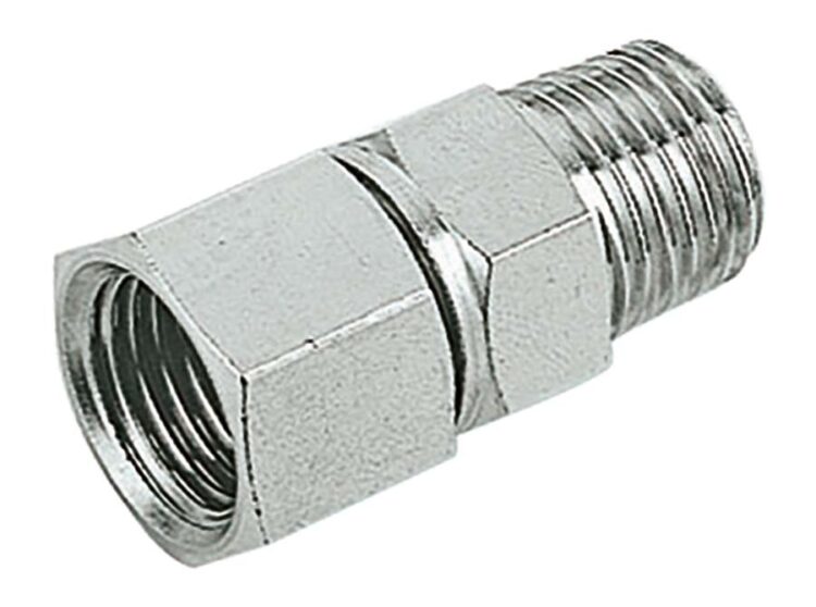 1/8" BSPT MALE/FEMALE BRASS SWIVEL ADAPTOR