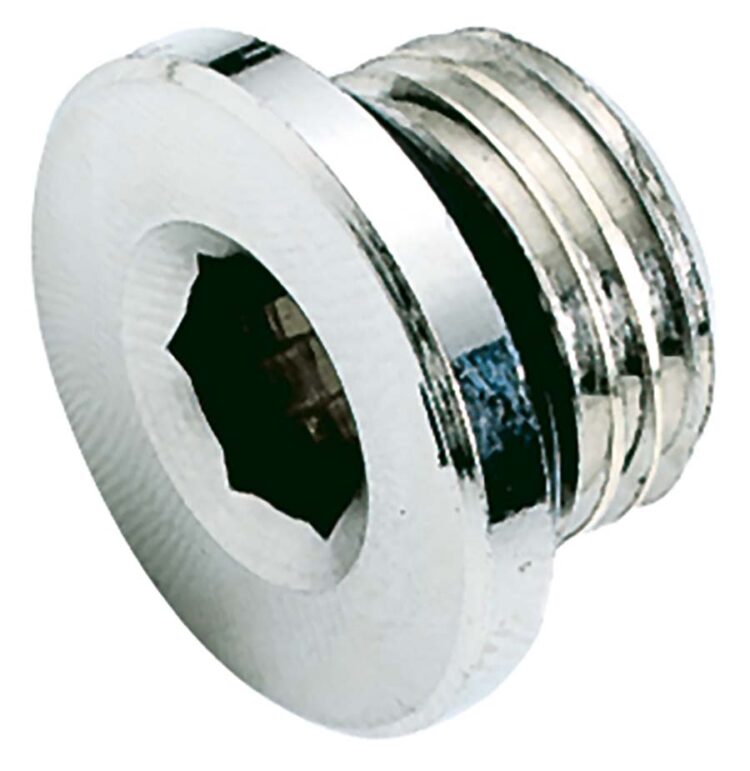 1/8"BSPP MALE PLUG WITH HEXAGON EMBEDDED AND FKM O-RING